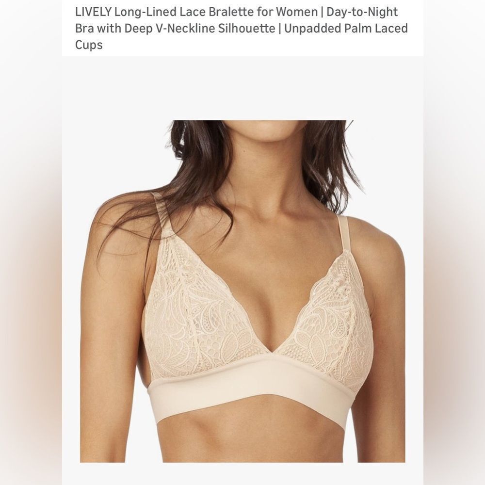 NWT SZ Med LIVELY Long-Lined Lace Bralette for Women